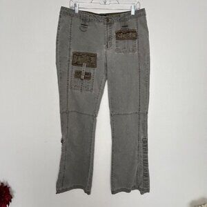 Retro Baileys Point Jeans Flare Mid0Rise Brown Jeans Steam Punk Grunge Y2k